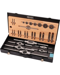 Купить Набор метчиков и плашек VOELKEL UNF 1/4-3/4 HSS-G 28пр V48061 в E-mobi