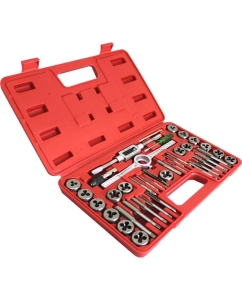 Купить Набор метчиков и плашек Optimus 4NC40 - 1/2NF20, дюймовая резьба, 40 предметов OPT-ITDS40  в E-mobi