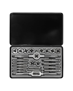 Купить Набор метчиков и плашек дюймовый Rockforce 24 предмета (1/4", 5/16", 3/8", 7/16", 1/2"), в металлическом кейсе RF-M024-2(10458)  в E-mobi