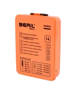 Купить Набор метчиков и сверл Beril М3-М8, 1,0-7,0мм, 14 предметов, метал/ф 523014 13688 в E-mobi