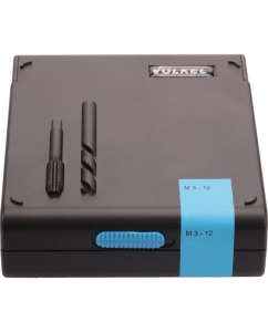 Купить Набор метчиков однопроходных VOLKEL M3-M12 HSS-G DIN352 (+ вороток, сверла) 15пр V47601  в E-mobi