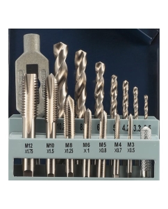 Купить Набор метчиков однопроходных H-Tools M3-M12 HSS-G DIN352 (+ вороток, сверла) 15пр 245004HT  в E-mobi