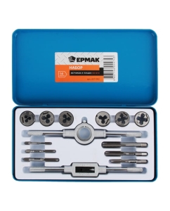 Купить Набор метчиков и плашек ЕРМАК 14 предметов М3-М10 657-002  в E-mobi