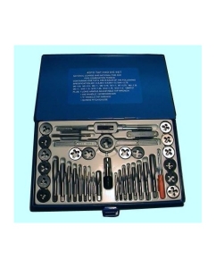 Купить Вороток, плашкодержатель и по 17 метчиков и плашек CNIC М3-М12 в металлической коробке, 40 позиций 23434 в E-mobi