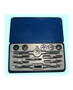 Купить Вороток, плашкодержатель и по 5 метчиков и плашек CNIC М6-М12 в металлической коробке, 12 позиций 23433 в E-mobi