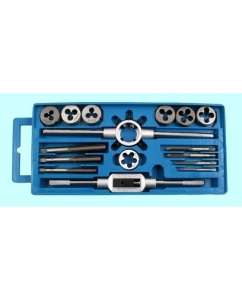 Купить Вороток, плашкодержатель и по 7 метчиков и плашек CNIC М3-М12 в пластиковой коробке, 16 позиций 50048 в E-mobi