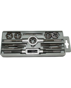 Купить Комплект резьбонарезного инструмента: вороток и плашкодержатель CNIC и по 5 метчиков и плашек М6-М12 в пласт.фут.12 поз.SP012-2