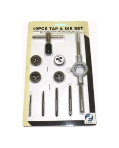 Купить Комплект резьбонарезного инструмента: вороток и плашкодержатель CNIC и по 4 метчика и плашки М3-М6 9ХС ре 10 поз. 38477 в E-mobi