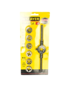 Купить Набор плашек STAYER MASTER плашкодержатель, плашки 7шт, 8 предметов 28015-H8_z01 в E-mobi