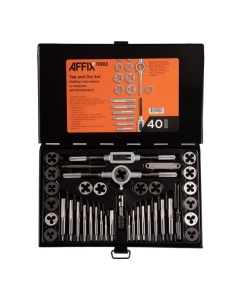 Купить Набор метчиков и плашек AFFIX SK-5 M3-M12, кейс, 40 предметов AF35100140C в E-mobi