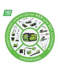Купить Штанговый аккумуляторный кусторез Greenworks G40PHA 40V 2300407  в E-mobi
