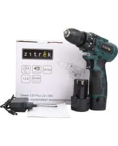 Купить Дрель-шуруповерт аккумуляторная Zitrek Green 12V Plus, 12В, 2x1,5Ач 085-1014  в E-mobi