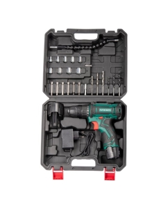 Купить Аккумуляторная дрель-шуруповерт FAVOURITE + набор оснастки DC 1202 PROMO SET в E-mobi