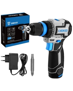Купить Дрель-шуруповерт аккумуляторная бесщеточная компактная DEKO Loner 12V PRO со съёмным патроном, 12В, 1x3.0Ач 085-1121  в E-mobi