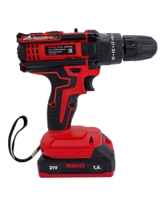 Купить Дрель аккумуляторная ударная щеточная RINO 36Нм 21В АКБ1.5Ач DRL2-1  в E-mobi
