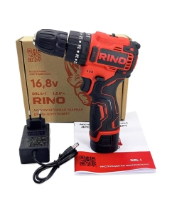 Купить Дрель аккумуляторная ударная бесщеточная RINO мини 40Нм 16.8В АКБ1.5Ач DRL4-1  в E-mobi
