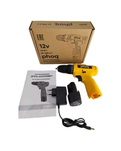 Купить Аккумуляторная щеточная мини-дрель PHOQ DRL3-1 28Нм 12В АКБ1.5Ач DY DRL3-1  в E-mobi