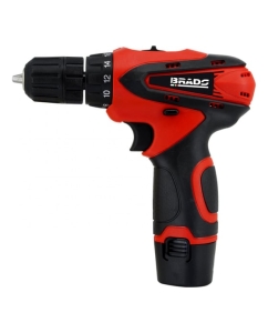 Купить Дрель-шуруповерт аккумуляторный BRADO DF330B-2 (2 ск, Li-ion 12В, 2 акк, 1,5 А/ч, кейс) 00-00015029 в E-mobi
