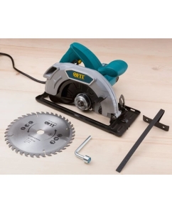 Купить Дисковая пила FIT 1280 Вт, 5000 об/мин, 185/20 мм, железная опора, резиновая накладка, быстрая смена щеток, блок шпинделя, коробка 80398  в E-mobi