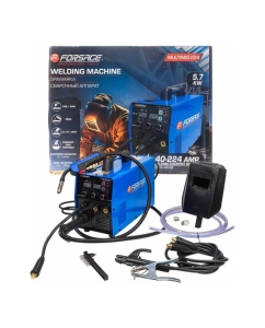Купить Сварочный аппарат Forsage 5.7 кВт, 230 В, диаметр электрода - 1.6-4 мм, диаметр проволоки - 0.6-1 мм, сварочный ток - 40-224 А F-MULTIMIG-224(58937) в E-mobi