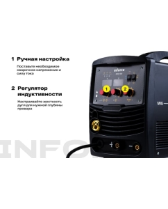 Купить Сварочный полуавтомат-инвертор Inforce (180 A; EURO; ПВ 75%) MIG-180 04-08-02  в E-mobi