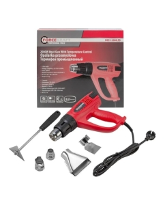 Купить Промышленный электрический фен с насадками Forcekraft 220в, 50/60гц, 2000вт, 60/350/600с, 50/300/500л/мин,3 режима, класс защиты-двойная изоляция FK-HG55-2000LED(52344) в E-mobi