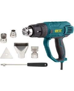 Купить Технический фен FIT 2000 Вт, 350/600 C, 300/500 л/мин, резиновая накладка, коробка 80612  в E-mobi