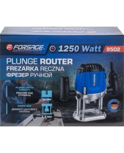 Купить Фрезер ручной Forsage 1250Вт, 12000-30000 об/мин, ход фрезы 54мм, цанги  6,8мм F-9502(60749)  в E-mobi