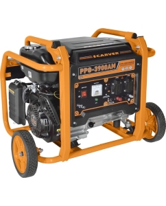 Купить Генератор CARVER PPG- 3900АM бензин LT-170F, 2,8/3,0 кВт, 220В, бак 15 л, колеса 01.020.00027 в E-mobi