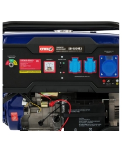 Купить Бензиновый генератор Спец SB-9500E2 1 фаза, ном/макс=7,8кВт/8,0кВт, розетки 216А+32А, электростартер+аккум+колеса+ручки СПЕЦ-SB-9500Е2  в E-mobi