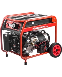 Купить Бензоэлектростанция Hammer Flex GN7000ET электрозапуск 6КВт 220В 50Гц бак 30л непр.8,5ч 522793 в E-mobi