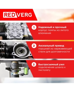 Купить Электрическая мойка высокого давления RedVerg RD-HPW1800 1800 Вт  в E-mobi