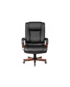 Купить Кресло руководителя Бюрократ T-9925WALNUT/BLACK, темный орех/черный  в E-mobi