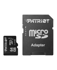 Купить Карта памяти Patriot Memory microSDXC Class10 PSF64GMCSDXC10 с переходником под SD в E-mobi