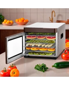Купить Сушилка для овощей и фруктов Kitfort КТ-4942 коричневый; серебристый  в E-mobi