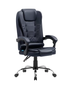 Купить Кресло игровое Defender Ares с мягкими подлокотниками, класс 3, полиуретан, синее в E-mobi