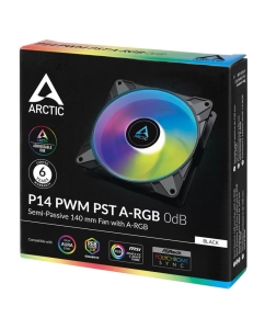 Купить Вентилятор Arctic P14 PWM PST A-RGB Black  в E-mobi