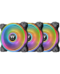 Купить Корпусной вентилятор Thermaltake Riing Quad 12 RGB Black 3-pack (CL-F088-PL12SW-A) в E-mobi