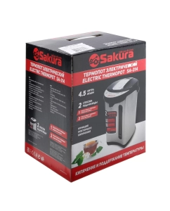 Купить Термопот SAKURA SA-314BS 4.5 л черный, серебристый  в E-mobi