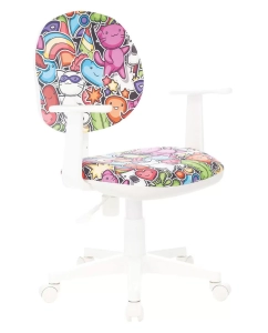 Купить Кресло детское Бюрократ Ch-w356axsn мультиколор, ткань, пластик, CH-W356AXSN/MASKARAD в E-mobi