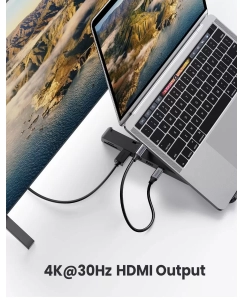 Купить Подставка для ноутбука Ugreen 5 в 1, 2 x USB 3.0, HDMI, SD/TF 80551  в E-mobi