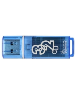 Купить Флешка SmartBuy Glossy 32ГБ Cyan (SB32GBGS-B)  в E-mobi