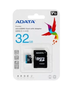 Купить Карта памяти ADATA Micro SDHC 32Гб (AUSDH32GUICL10A1-RA1) в E-mobi