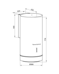 Купить Вытяжка настенная Zigmund & Shtain K 013.4 B черный  в E-mobi
