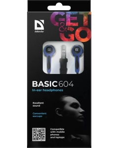 Купить Наушники Defender Basic 604 Blue/Black  в E-mobi