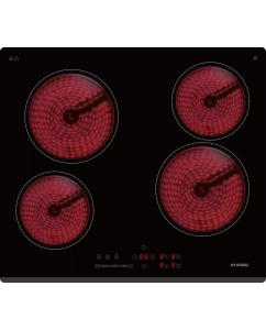 Купить Встраиваемая варочная панель электрическая HYUNDAI HHE 6451 BG черный в E-mobi