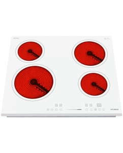 Купить Встраиваемая варочная панель электрическая HYUNDAI HHE 6452 белый в E-mobi