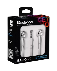 Купить Игровые наушники Defender Basic-620 White  в E-mobi