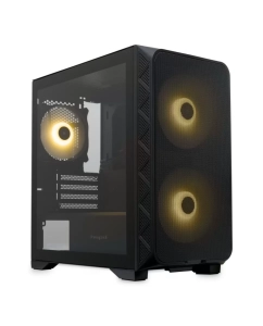 Купить Корпус компьютерный HSPD M321-TGBK-ARGB черный  в E-mobi