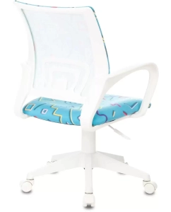 Купить Кресло детское Бюрократ BUROKIDS 1 W, на колесиках, ткань, голубой burokids 1 w-stickbl  в E-mobi